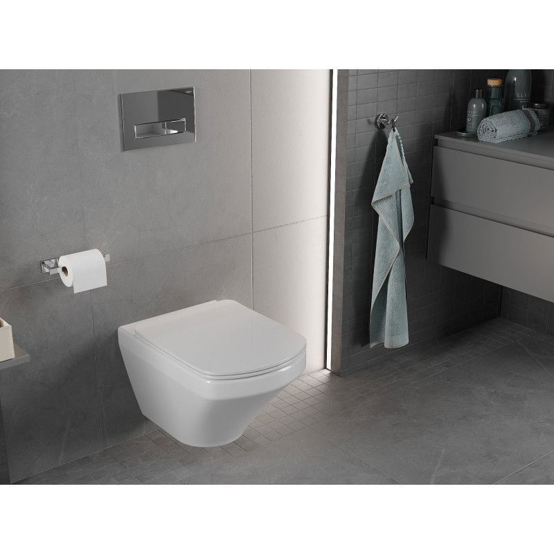 Mexen Vito miska wc Rimless z deską wolnoopadającą slim, duroplast, biała połysk - 30174000