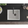 Mexen Pedro zlewozmywak granitowy 1-komorowy 560 x 460 mm, biały, syfon czarny - 6508561000-20-B