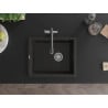 Mexen Pedro zlewozmywak granitowy 1-komorowy 560 x 460 mm, czarny/złoty metalik, syfon chrom - 6508561000-75