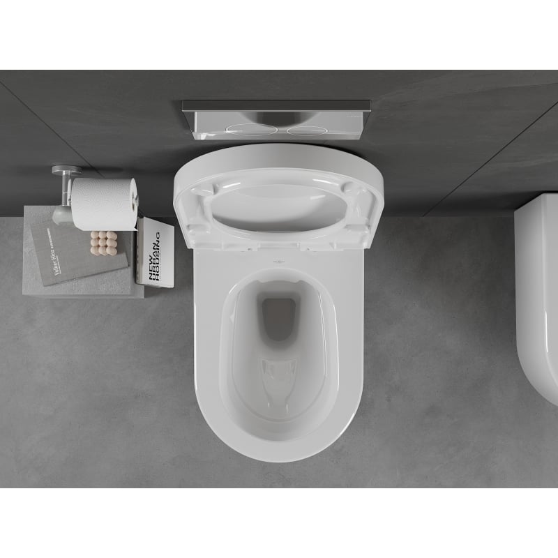 Mexen Sofia miska wc z deską wolnoopadającą twarda, biała połysk - 30798000
