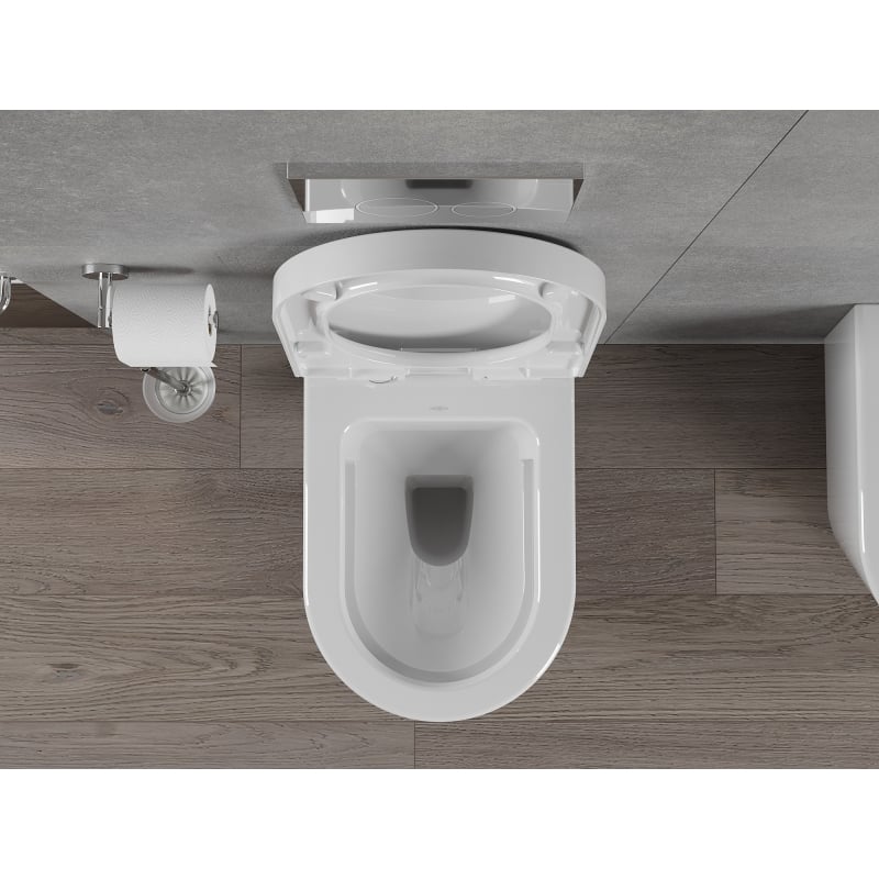 Mexen Rico miska wc z deską wolnoopadającą twarda, biała połysk - 30478000