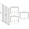 Mexen Texas drzwi prysznicowe uchylne 90 cm, transparent, chrom - 880-090-000-01-00