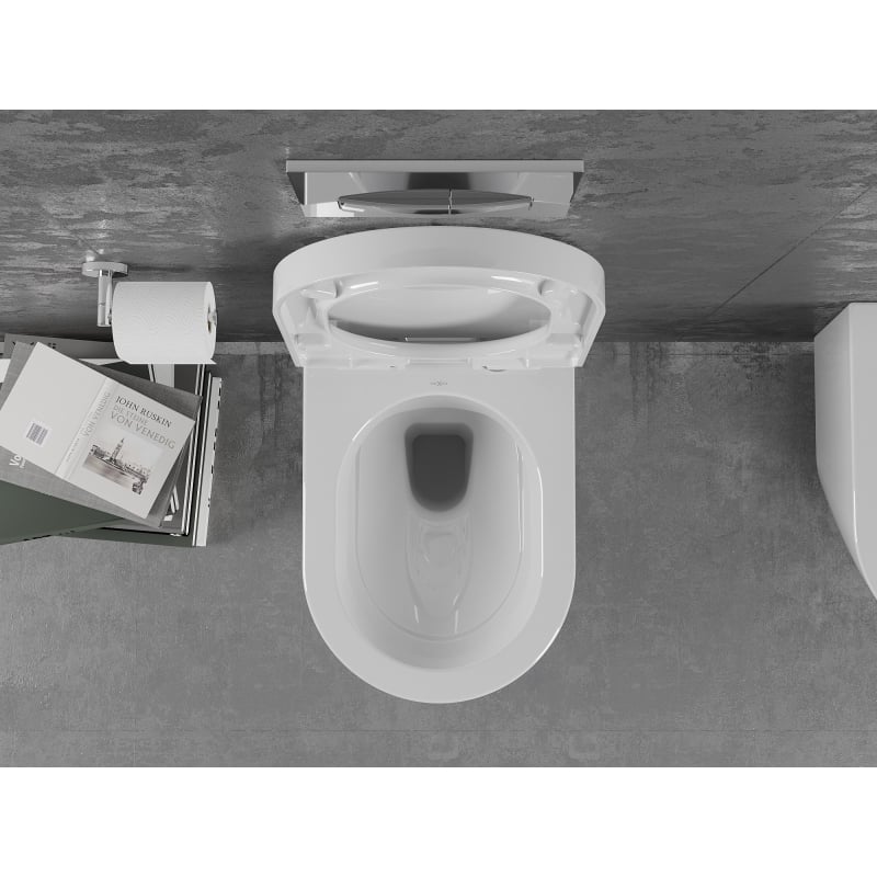 Mexen Lena miska wc z deską wolnoopadającą twarda, biała połysk - 30298000
