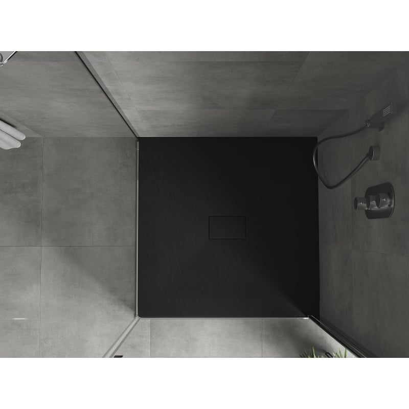 Mexen Hugo brodzik kwadratowy SMC 100 x 100 cm, czarny - 42701010