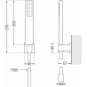 Mexen R-02 zestaw prysznicowy punktowy, gun gray szczotkowany - 785005050-66