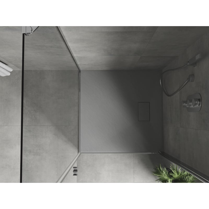Mexen Hugo brodzik kwadratowy SMC 90 x 90 cm, szary - 42619090