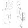 Mexen R-22 zestaw prysznicowy punktowy, czarny - 785225052-70