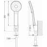 Mexen R-40 zestaw prysznicowy punktowy, gun gray szczotkowany - 785405052-66