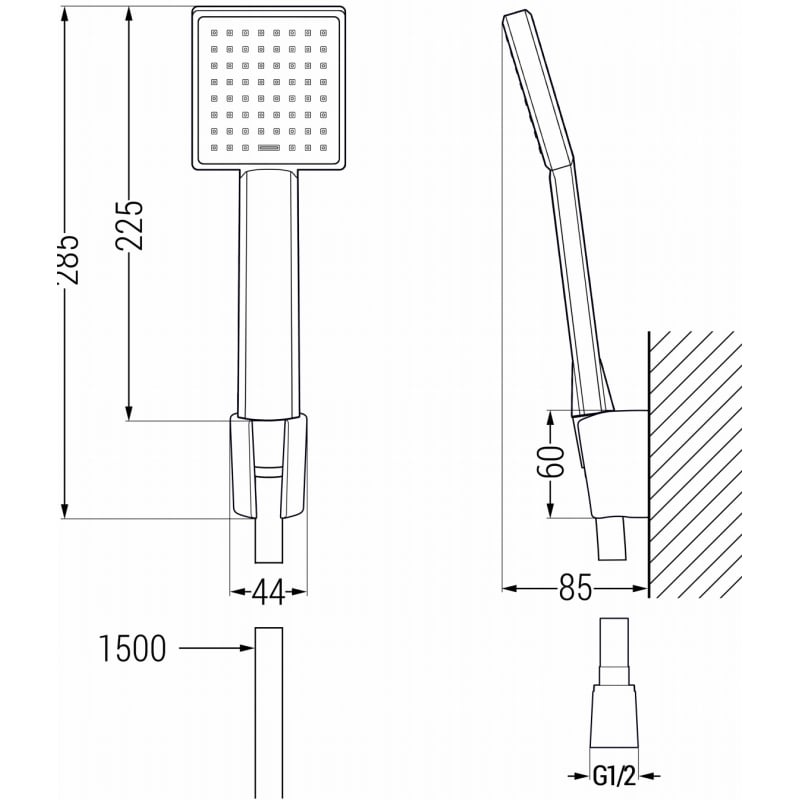 Mexen R-45 zestaw prysznicowy punktowy, złoty - 785455052-50