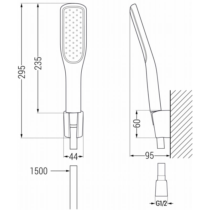 Mexen R-49 zestaw prysznicowy punktowy, biały/złoty - 785495052-25