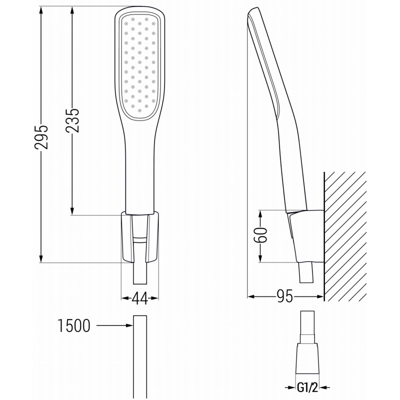 Mexen R-49 zestaw prysznicowy punktowy, czarny/złoty - 785495052-75