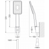 Mexen R-54 zestaw prysznicowy punktowy, czarny/chrom - 785545052-71