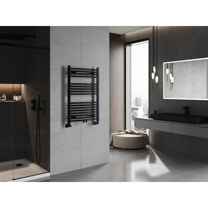 Mexen Ares grzejnik łazienkowy 900 x 600 mm, 433 W, czarny - W102-0900-600-00-70