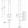 Mexen R-70 zestaw prysznicowy punktowy, gun gray szczotkowany - 785705051-66