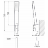 Mexen R-72 zestaw prysznicowy punktowy, czarny - 785725052-70