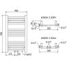 Mexen Ares grzejnik łazienkowy 700 x 400 mm, 240 W, biały - W102-0700-400-00-20