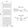 Mexen Ares grzejnik łazienkowy 1200 x 500 mm, 531 W, antracyt - W102-1200-500-00-66