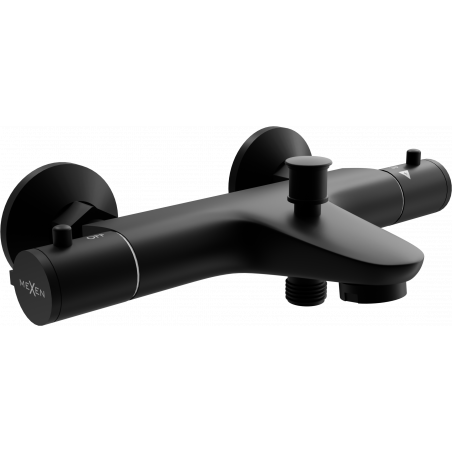 Mexen Nox termostatyczna bateria wannowa, czarna - 77350-70
