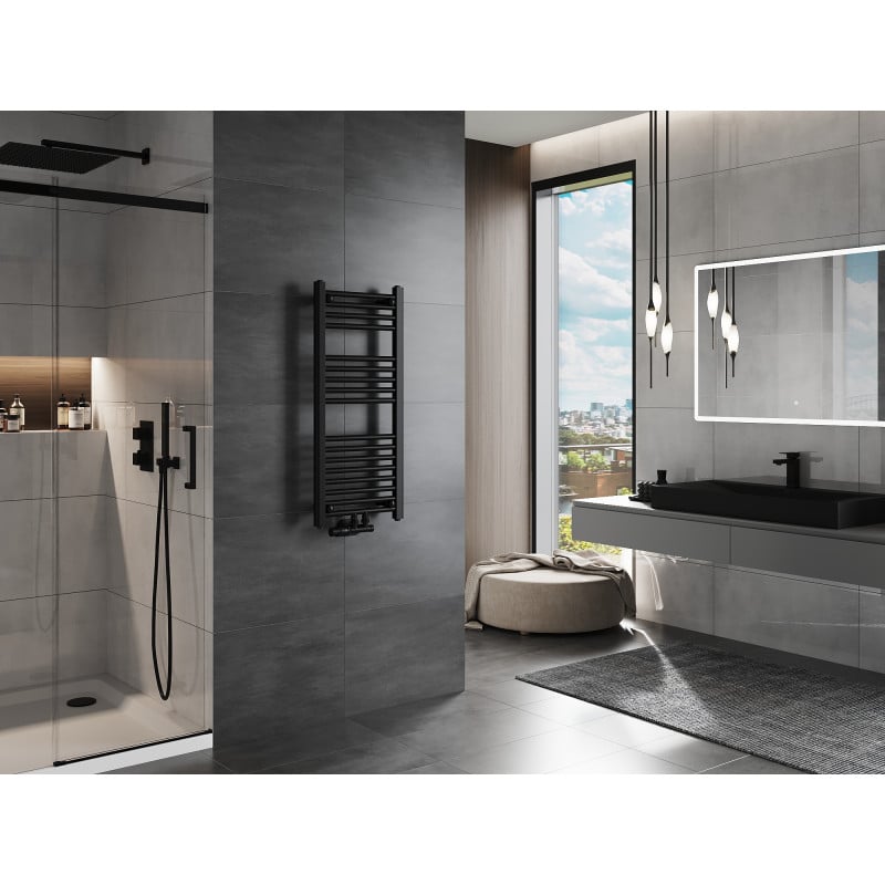 Mexen Mars grzejnik łazienkowy 900 x 400 mm, 309 W, czarny - W110-0900-400-00-70