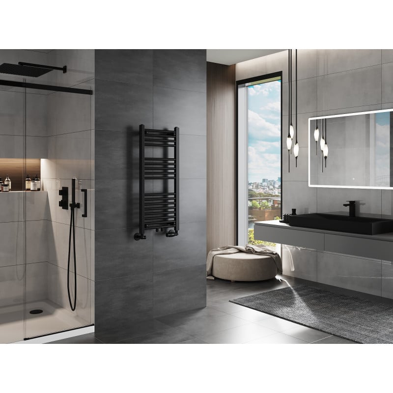 Mexen Mars grzejnik łazienkowy 900 x 400 mm, 309 W, czarny - W110-0900-400-00-70