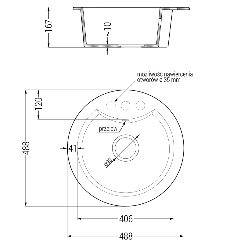Mexen Diego zlewozmywak granitowy 1-komorowy z baterią kuchenną Carla, biały - 6512-20-670700-70