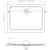 Mexen Omega kabina prysznicowa rozsuwana 130 x 80 cm, transparent, złota + brodzik Flat - 825-130-080-50-00-4010