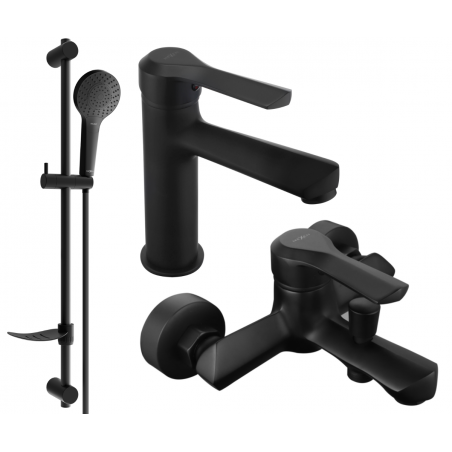 Mexen Sabre DF05 zestaw wannowy, czarny - 72103DF05-70