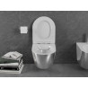 Mexen Lena miska wc Rimless z deską wolnoopadającą slim, duroplast, biała/srebrna - 30224004