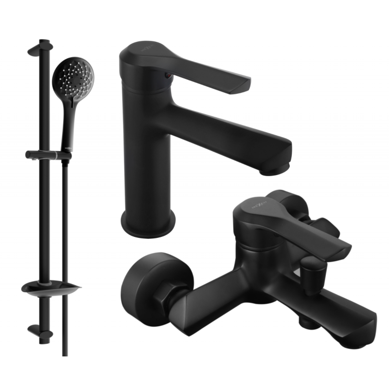 Mexen Sabre DB74 zestaw wannowy, czarny - 72103DB74-70