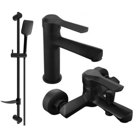 Mexen Sabre DF62 zestaw wannowy, czarny - 72103DF62-70