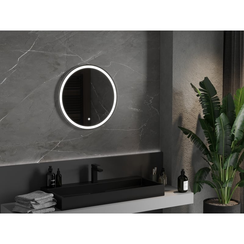 Mexen Gobi lustro łazienkowe podświetlane, okragłe 60 cm, LED 6000K, antypara - 9801-060-060-611-00