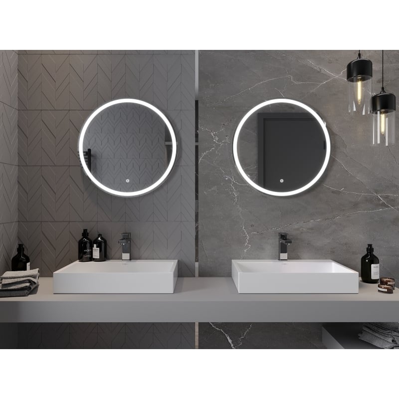 Mexen Gobi lustro łazienkowe podświetlane, okragłe 60 cm, LED 6000K, antypara - 9801-060-060-611-00