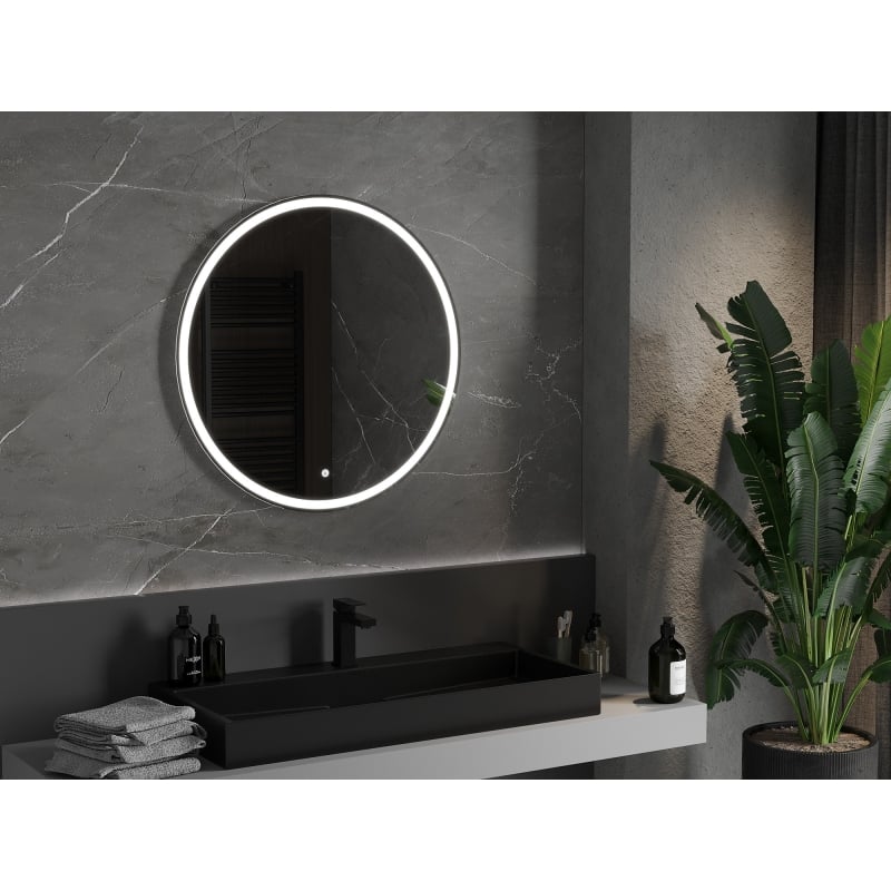 Mexen Gobi lustro łazienkowe podświetlane, okrągłe 80 cm, LED 6000K, antypara - 9801-080-080-611-00