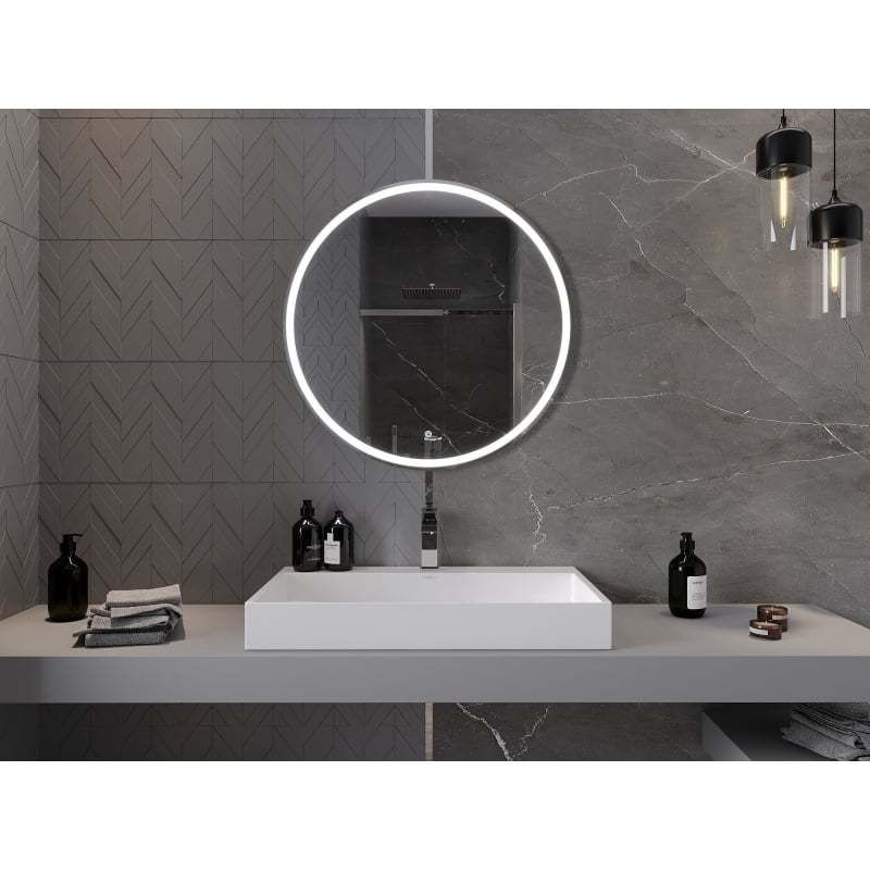 Mexen Gobi lustro łazienkowe podświetlane, okrągłe 80 cm, LED 6000K, antypara - 9801-080-080-611-00
