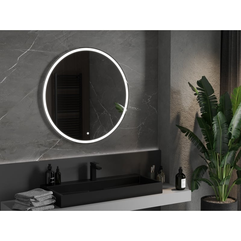 Mexen Gobi lustro łazienkowe podświetlane, okrągłe 90 cm, LED 6000K, antypara - 9801-090-090-611-00