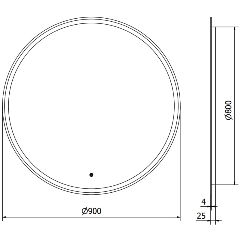 Mexen Gobi lustro łazienkowe podświetlane, okrągłe 90 cm, LED 6000K, antypara - 9801-090-090-611-00