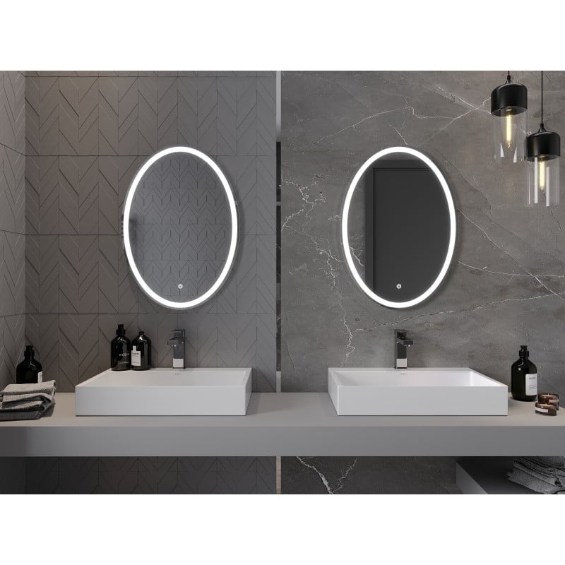 Mexen Elz lustro łazienkowe podświetlane 50 x 70 cm, LED 6000K, antypara - 9802-050-070-611-00