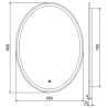 Mexen Elz lustro łazienkowe podświetlane 60 x 80 cm, LED 6000K, antypara - 9802-060-080-611-00
