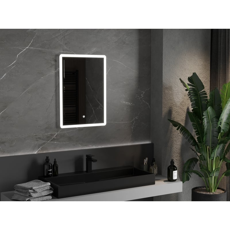 Mexen Navia lustro łazienkowe podświetlane 50 x 70 cm, LED 6000K, antypara - 9803-050-070-611-00