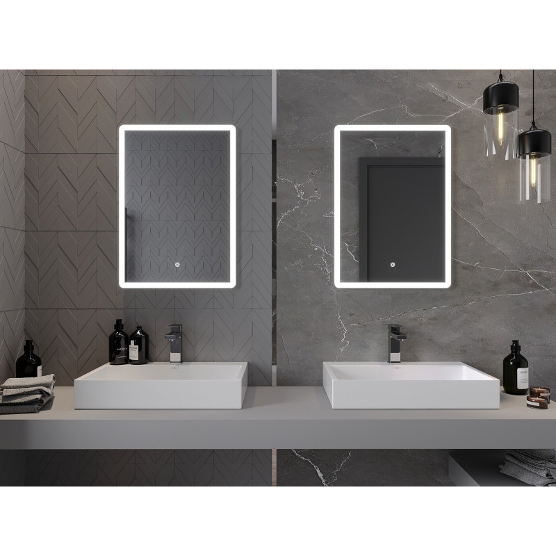 Mexen Navia lustro łazienkowe podświetlane 50 x 70 cm, LED 6000K, antypara - 9803-050-070-611-00