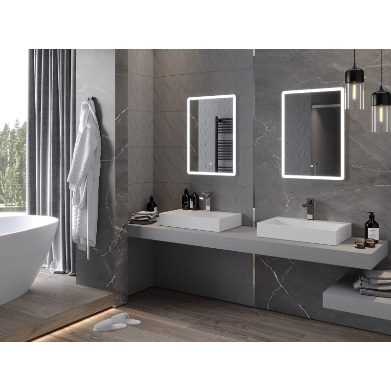 Mexen Navia lustro łazienkowe podświetlane 50 x 70 cm, LED 6000K, antypara - 9803-050-070-611-00