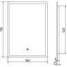 Mexen Navia lustro łazienkowe podświetlane 50 x 70 cm, LED 6000K, antypara - 9803-050-070-611-00