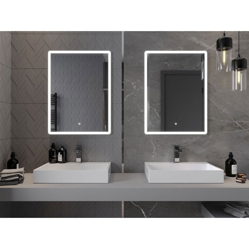 Mexen Navia lustro łazienkowe podświetlane 60 x 80 cm, LED 6000K, antypara - 9803-060-080-611-00