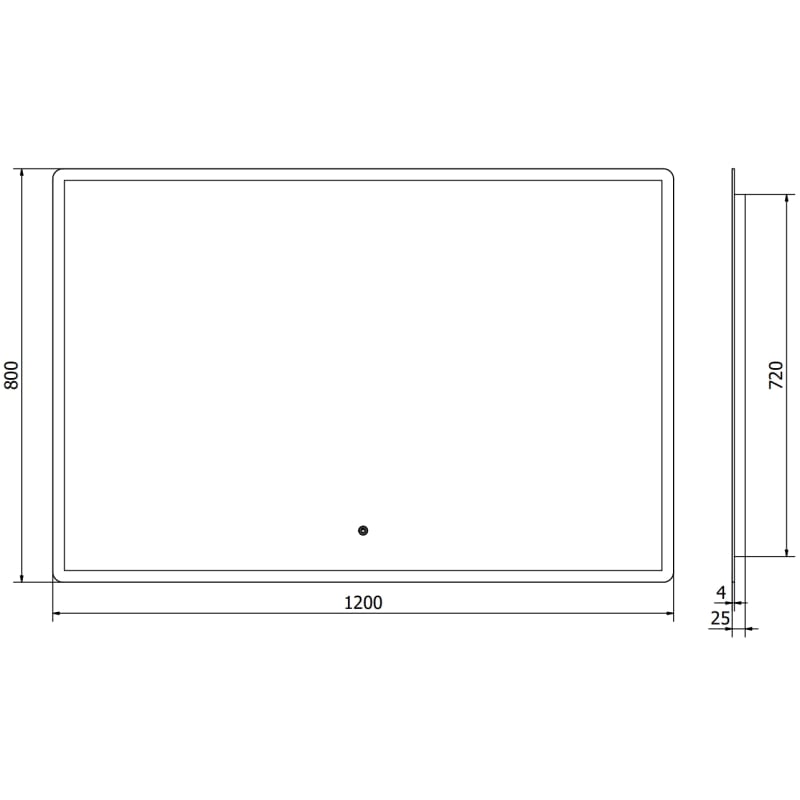 Mexen Navia lustro łazienkowe podświetlane 120 x 80 cm, LED 6000K, antypara - 9803-120-080-611-00