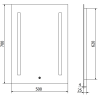 Mexen Remi lustro łazienkowe podświetlane 50 x 70 cm, LED 6000K, antypara - 9804-050-070-611-00