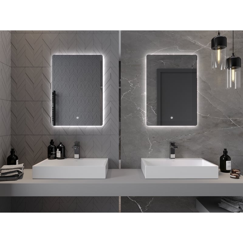 Mexen Sun lustro łazienkowe podświetlane 50 x 70 cm, LED 6000K, antypara - 9807-050-070-611-00