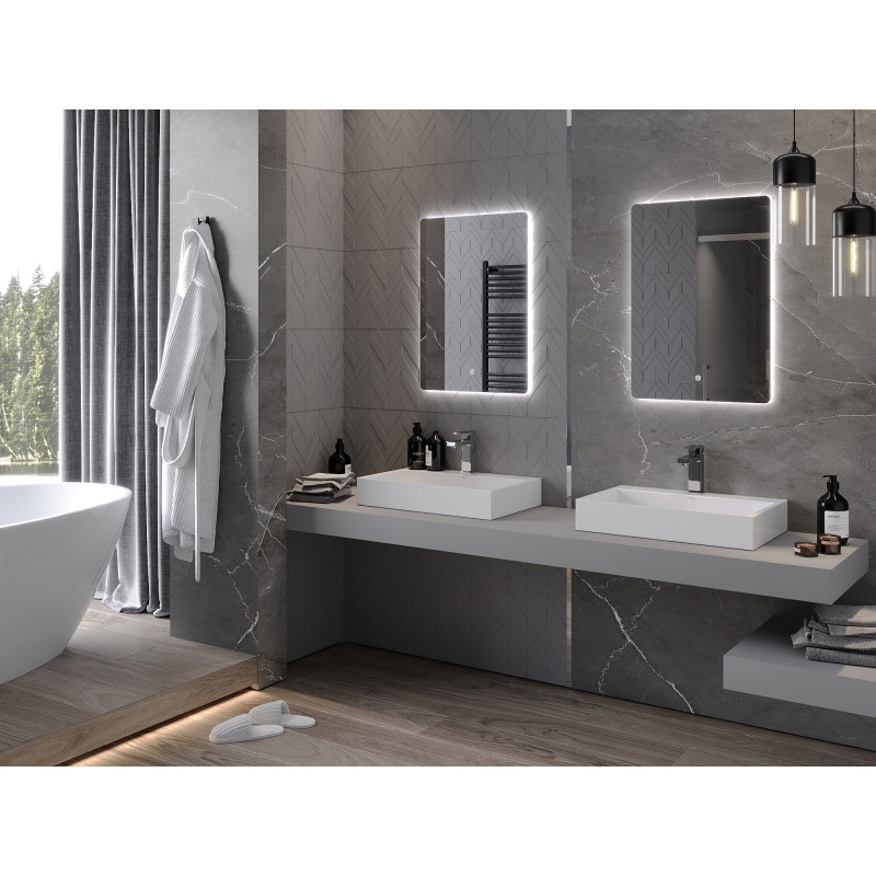 Mexen Sun lustro łazienkowe podświetlane 50 x 70 cm, LED 6000K, antypara - 9807-050-070-611-00