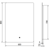 Mexen Sun lustro łazienkowe podświetlane 60 x 80 cm, LED 6000K, antypara - 9807-060-080-611-00