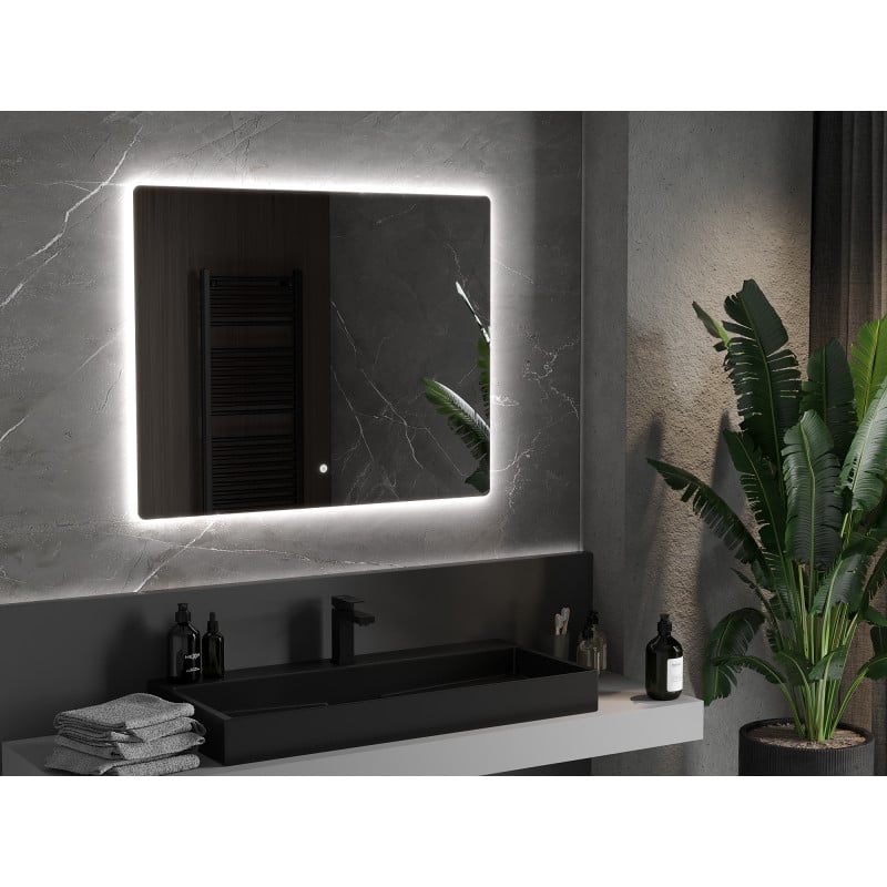 Mexen Sun lustro łazienkowe podświetlane 100 x 80 cm, LED 6000K, antypara - 9807-100-080-611-00