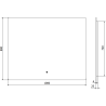 Mexen Sun lustro łazienkowe podświetlane 100 x 80 cm, LED 6000K, antypara - 9807-100-080-611-00